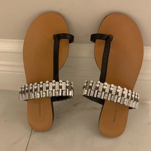 Black & silver sandals